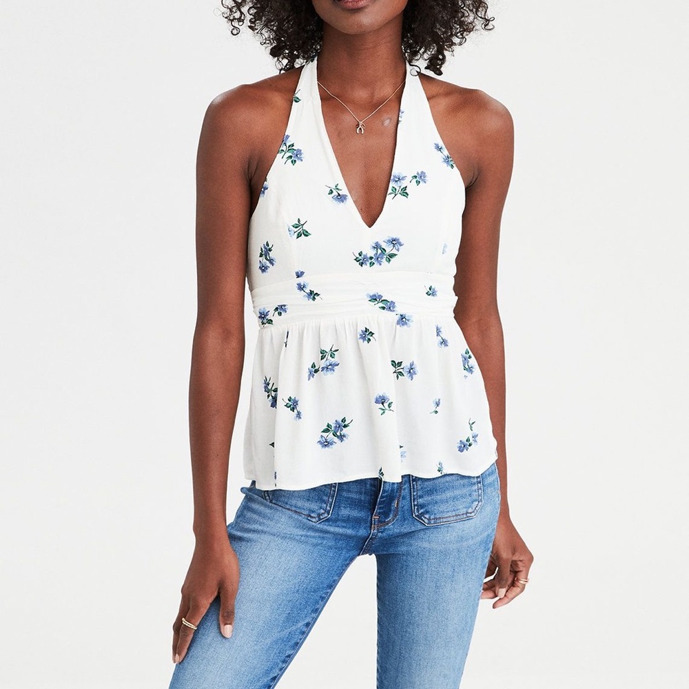 AE printed halter top